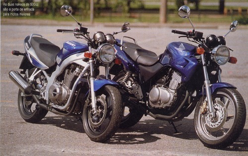 Comparativo entre a Suzuki GS 500E e Honda CB 500